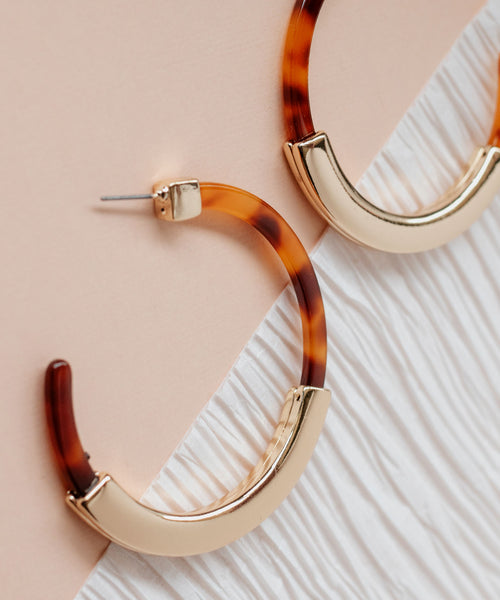 Peoria Resin Hoop Earrings