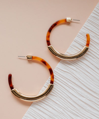 Peoria Resin Hoop Earrings