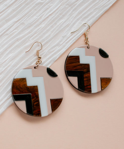 Chandler Geo Drop Earrings