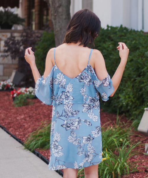 Lennon Floral Cold Shoulder Dress