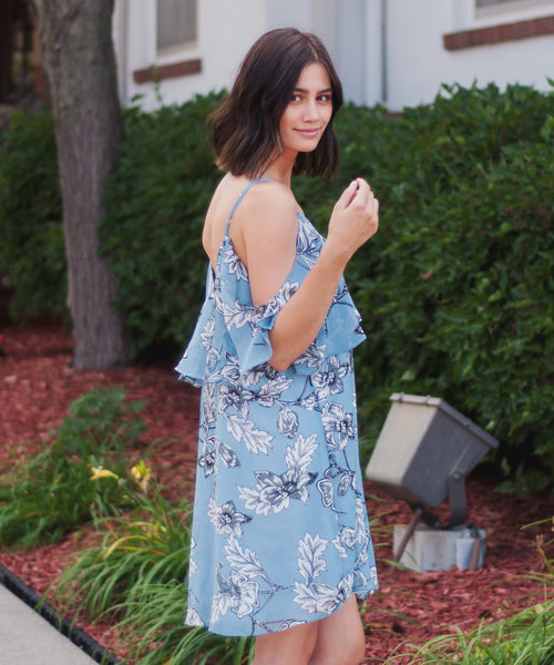 Lennon Floral Cold Shoulder Dress