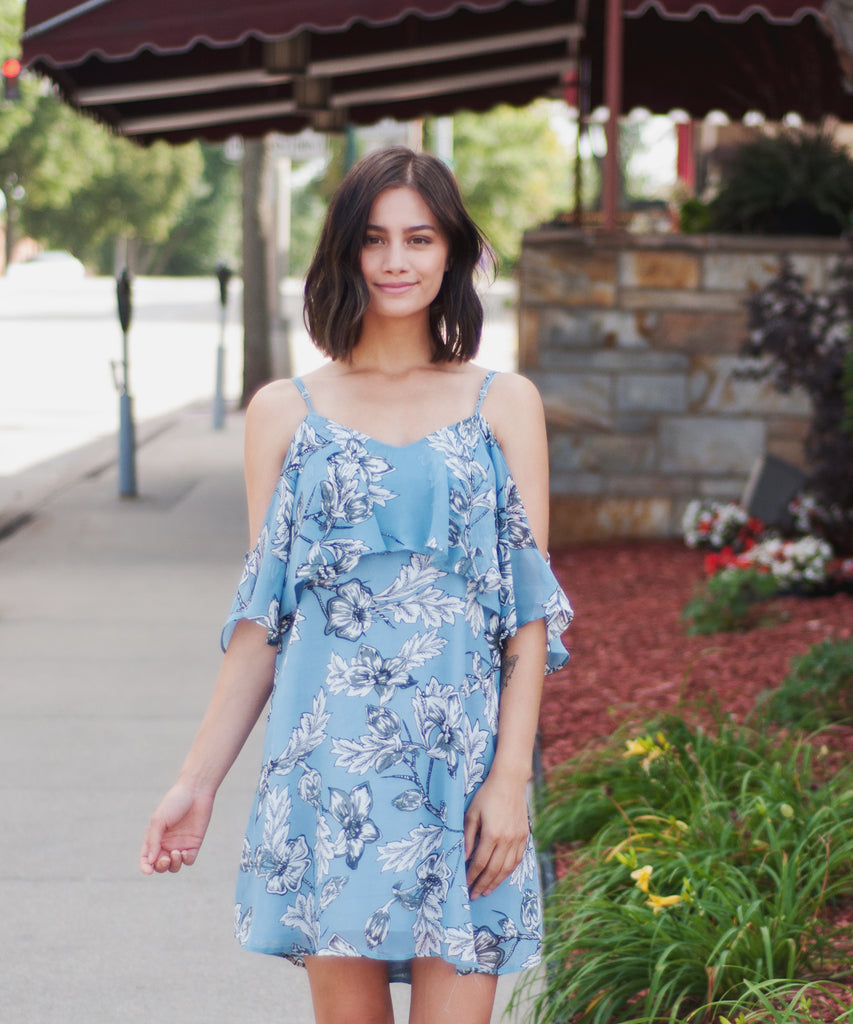 Lennon Floral Cold Shoulder Dress