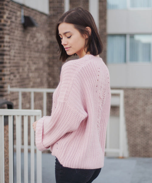 Marcella Distressed Knit Sweater