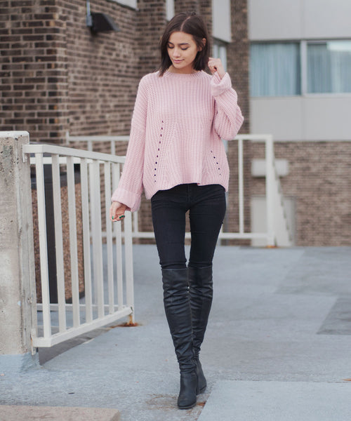 Marcella Distressed Knit Sweater