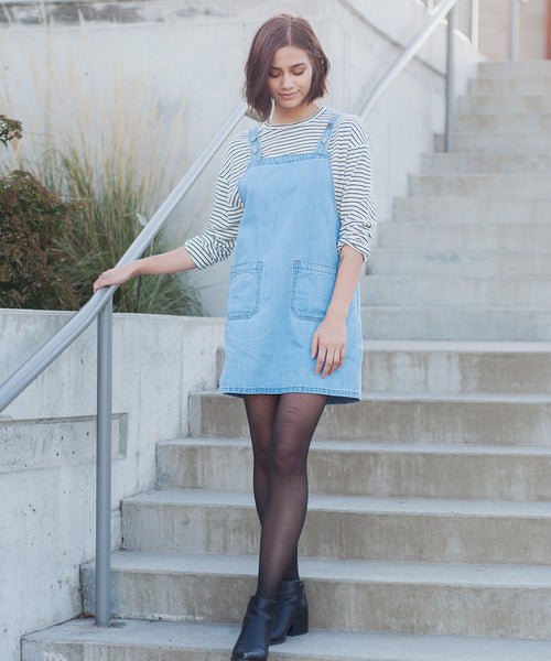 Magnolia Denim Pinafore Dress
