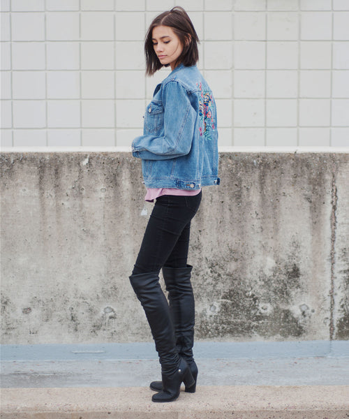 Ophelia Embroidered Denim Jacket