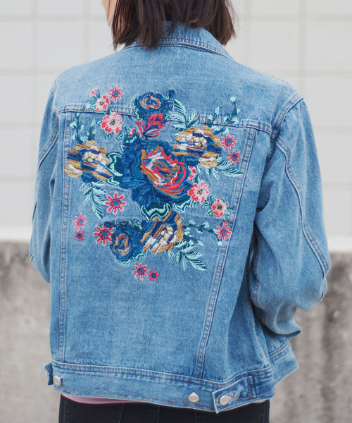 Ophelia Embroidered Denim Jacket