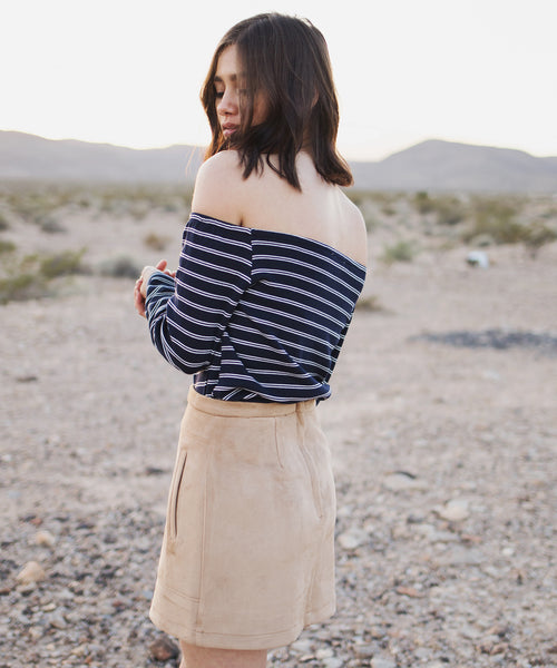 Ronan Off Shoulder Striped Top