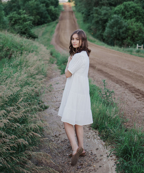 Fern Embroidered Dress
