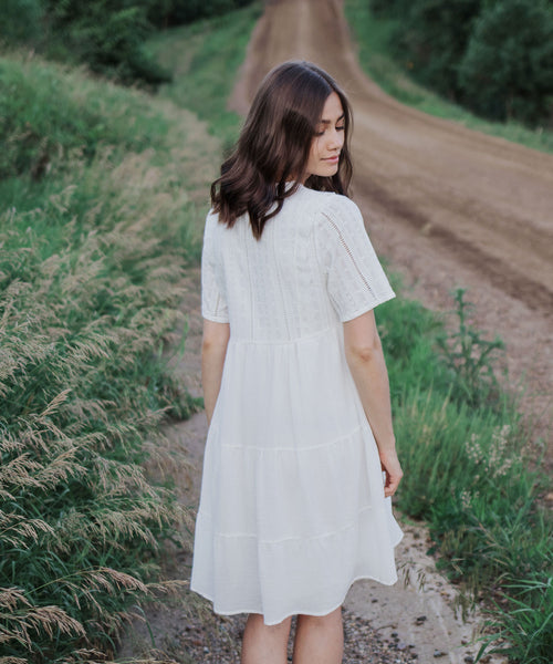 Fern Embroidered Dress